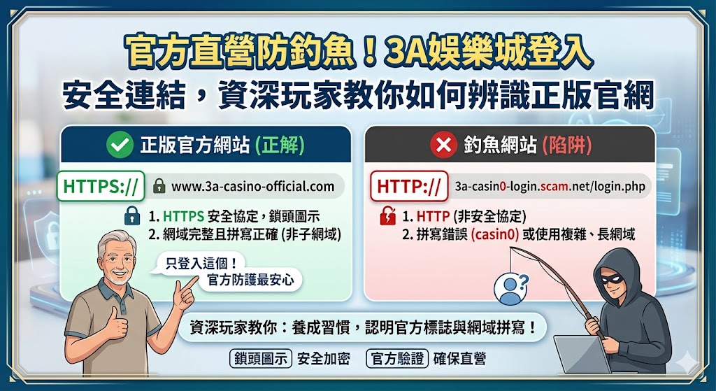 官方直營防釣魚!3a娛樂城登入 安全連結,資深玩家教你如何辨識正版官網