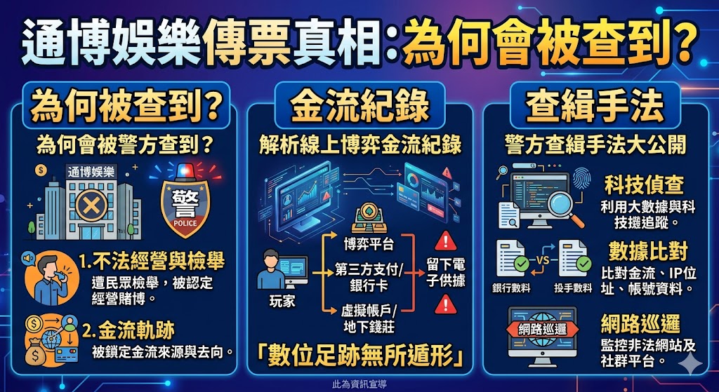 通博娛樂傳票真相:為何會被查到?解析線上博弈金流紀錄與警方查緝手法